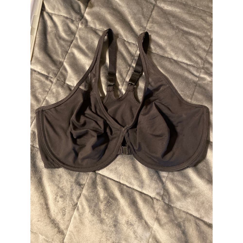 Wacoal Black Front Close T-Back Underwire Bra 65124 Racerback US 38DD 0298